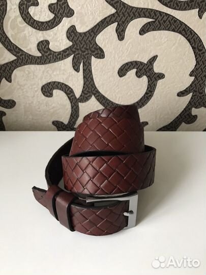 Ремни Италия чёрный и коричневый кожа