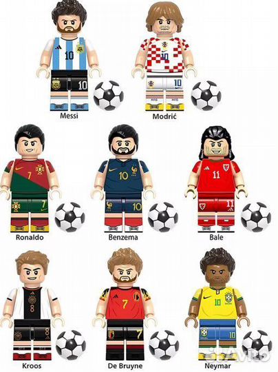 Lego фигурки футболистов