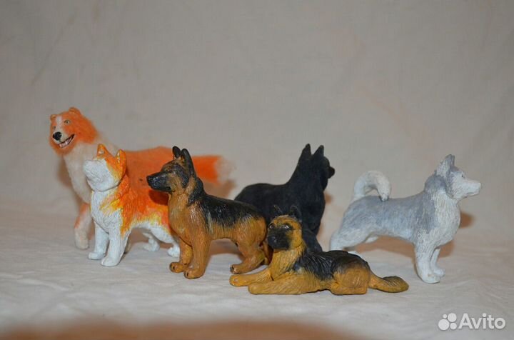 Фигурки собак из полимерной глины набор