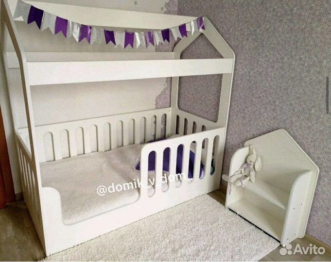 Детская кровать домик с ящиком