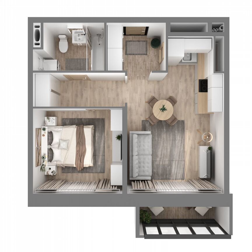 1-к. квартира, 42,1 м², 2/23 эт.