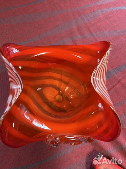 Ваза цветное стекло СССР