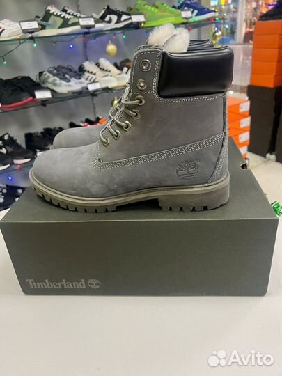 Мужская обувь timberland тимберленд серые с мехом