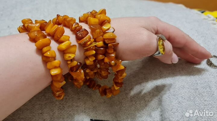 Бусы колье янтарь СССР