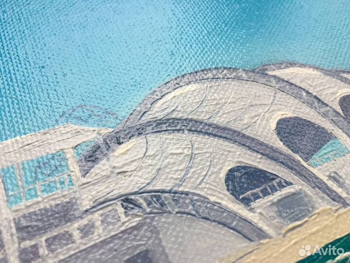 Картина маслом на холсте, панорама Z.city Поповка