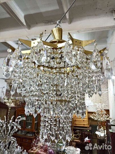 Винтажная хрустальная люстра, Чехословакия