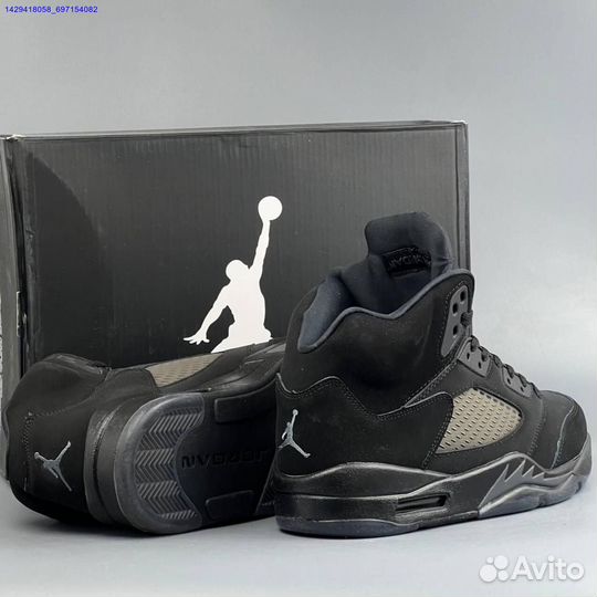 Кроссовки Nike Jordan 5 Black Cat (Арт.80129)