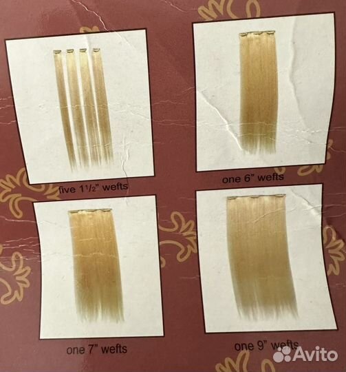 Волосы на заколках блонд