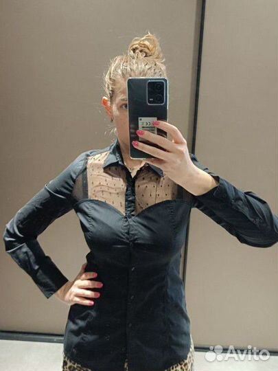 Рубашка черная guess, S