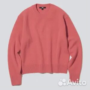Джемпер Uniqlo Premium Lambswool Crew Neck, розовы