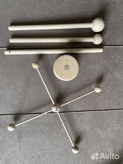 Деревянный музыкальный мобиль (новый)