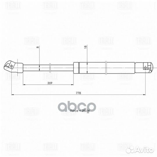 Амортизатор капота VW golf VII (12) GS 1816 Tr
