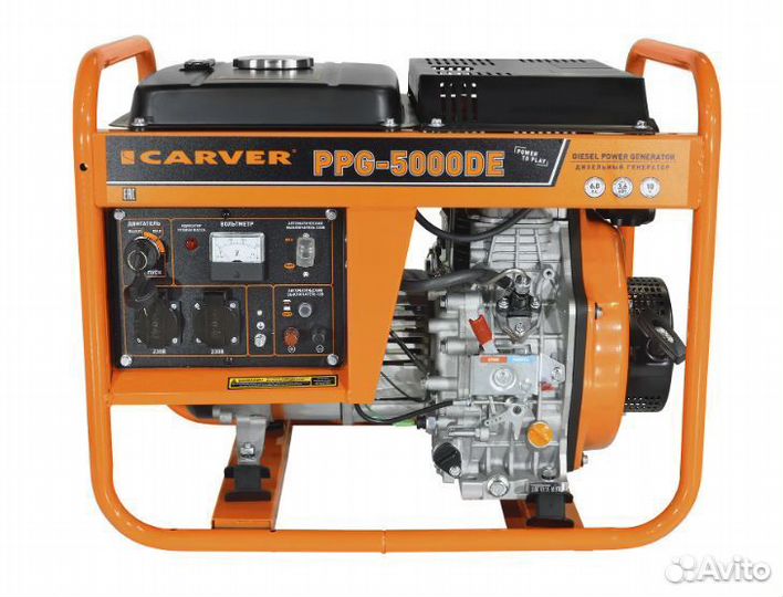 Генератор дизельный carver PPG-5000DE