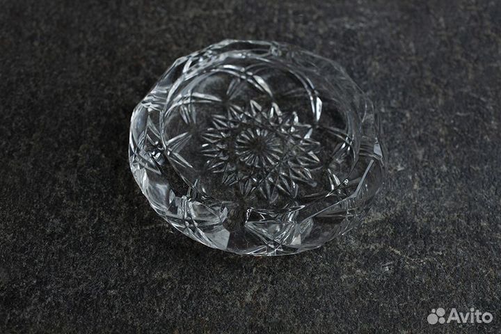 Пепельница хрустальная времен СССР 19 см