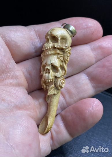 Ложечка-подвеска ритуальная. Рог оленя