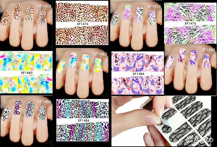 Наклейки для оригинального маникюра (большие 30мм)