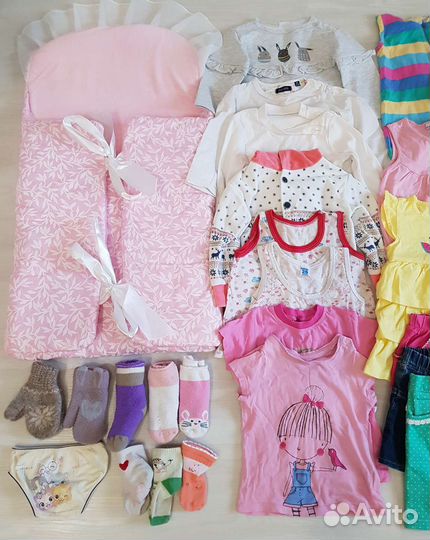 Детские вещи пакетом для девочек 86-94 см