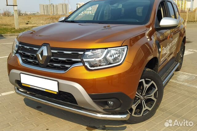 Renault Duster 2021 Защита переднего бампера