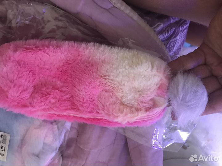 Пенал пушистый/ косметичка