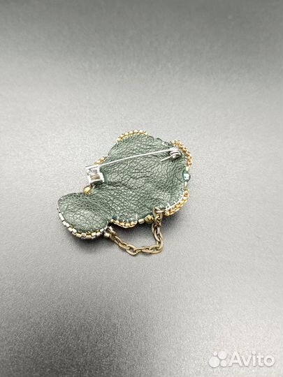 Брошь-цветок из сутажа
