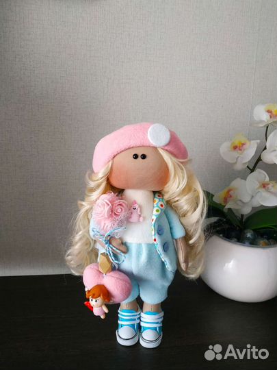 Интерьерная текстильная кукла ручной работы