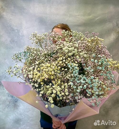Букет с гипсофилой