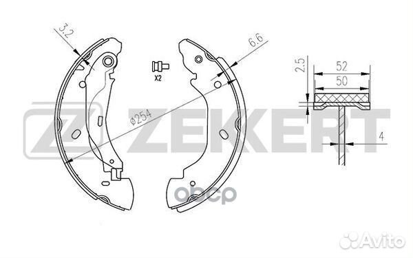 Колодки торм. бараб. задн. Ford Transit VI VII