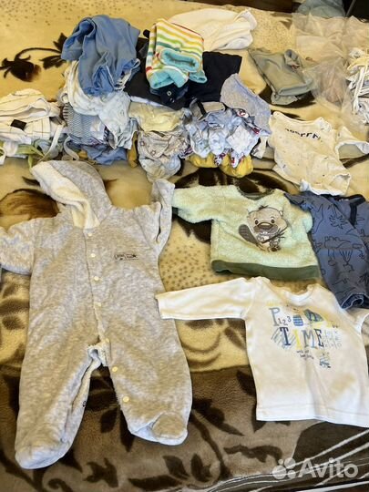 Детские вещи пакетом от 0 до 6 месяцев