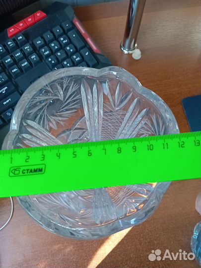 Большая хрустальная ваза СССР