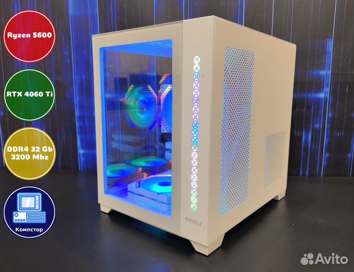 Игровая система AMD5600-RTX4060Ti-32DDR4-YPB92-A520