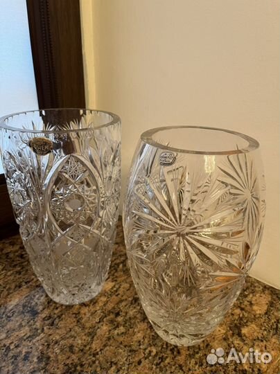 Ваза хрустальная Чехословакия