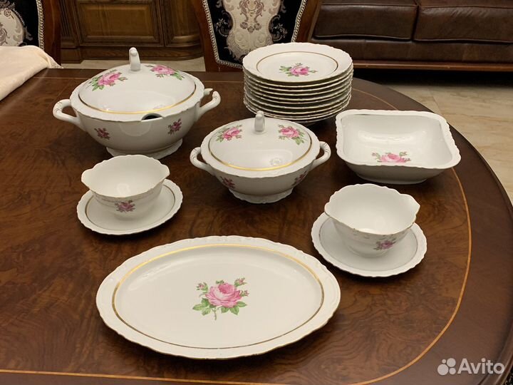 Столовый не полный сервиз kahla Германия 50 годы