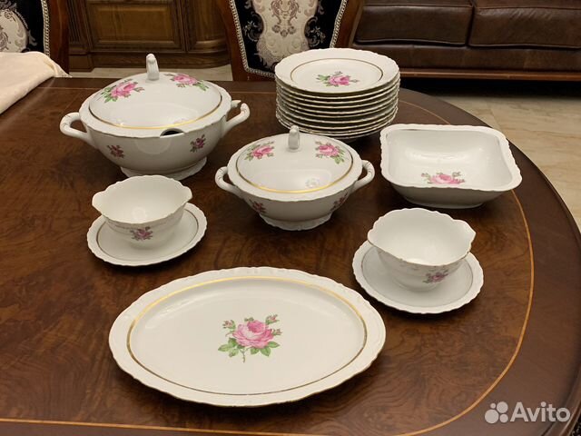 Столовый не полный сервиз kahla Германия 50 годы