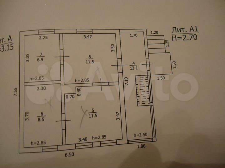 Дом 76,7 м² на участке 5 сот.
