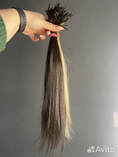 Волосы для наращивания 60 см бу натуральные