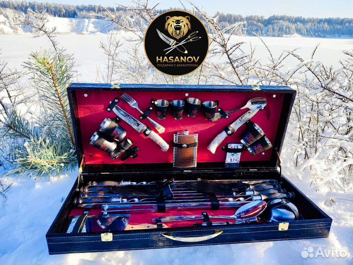 Подарочный шашлычный набор для пикника