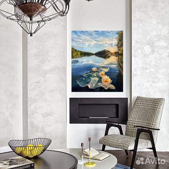 Картина маслом на холсте пейзаж живопись 50х40