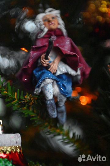 Елочная игрушка баба яга