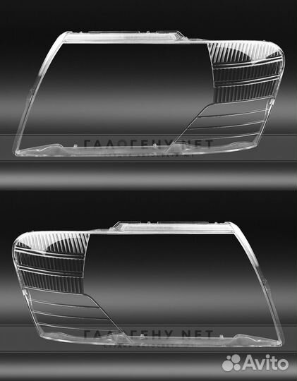 Стекла фар Mitsubishi Pajero 3 1999-2006 левое пра