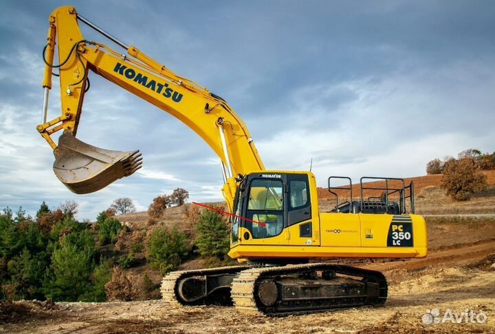 Стекло двери нижнее на экскаватор Komatsu PC350