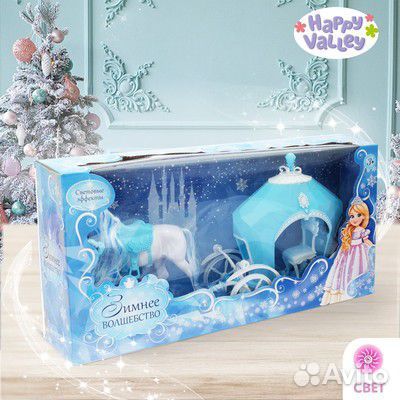 Лошадь с каретой для кукол