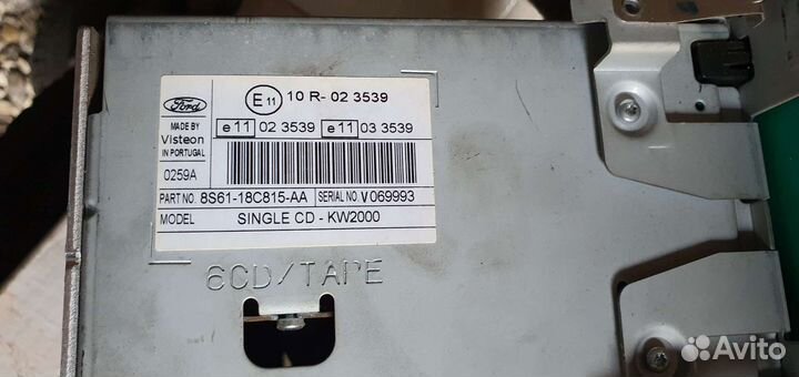 Магнитола в Ford transit