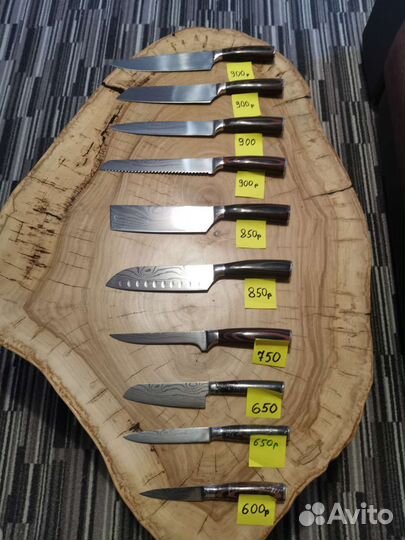 Кухонные ножи с дизайном дамасской стали