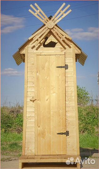 Дачный туалет с декором и установкой жри 894