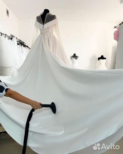 Отпаривание свадебного платья