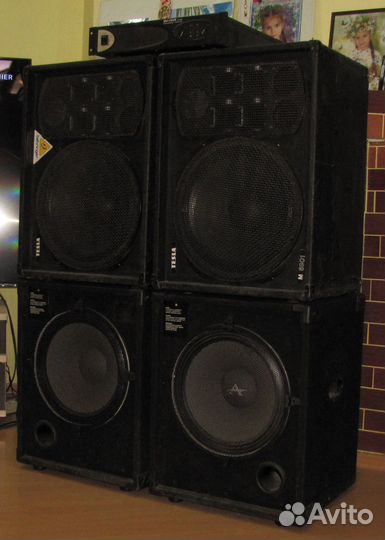 Колонки FA 4320W 4шт Pro C-Mark Сабы Усилитель ST