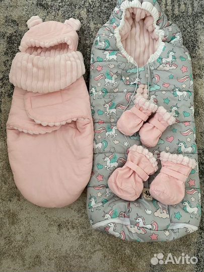 Конверт на выписку для девочки весна осень