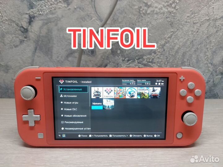 Nintendo switch lite прошитая 128 gb