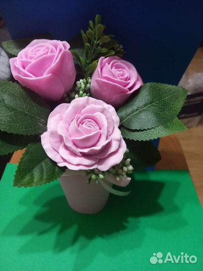 Мыло ручной работы букеты из мыльных цветов