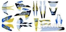Набор наклеек Avantis Enduro 250 черно-желтый (для